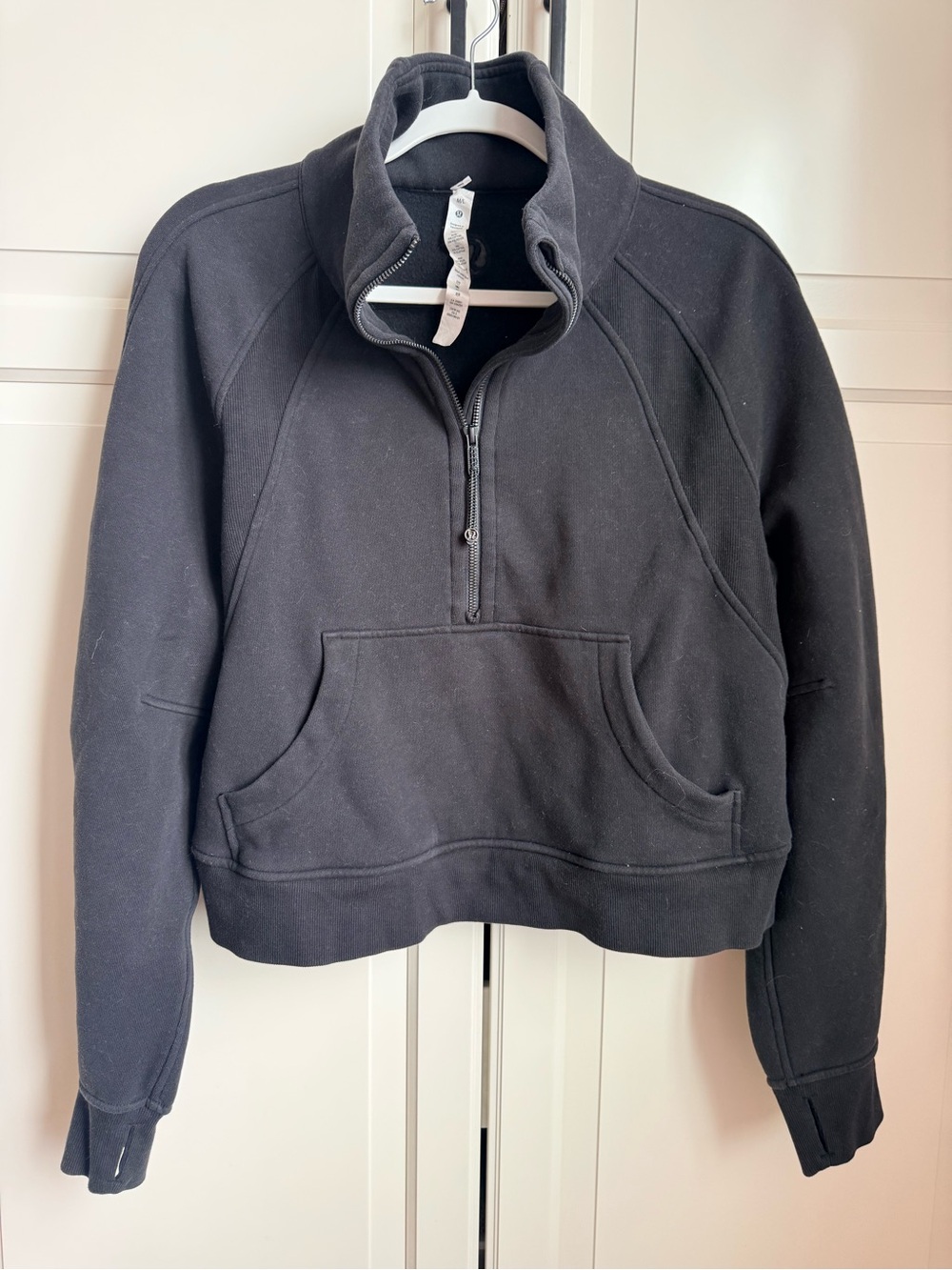 Lululemon 3/4 Zip Scuba Size M/L Black